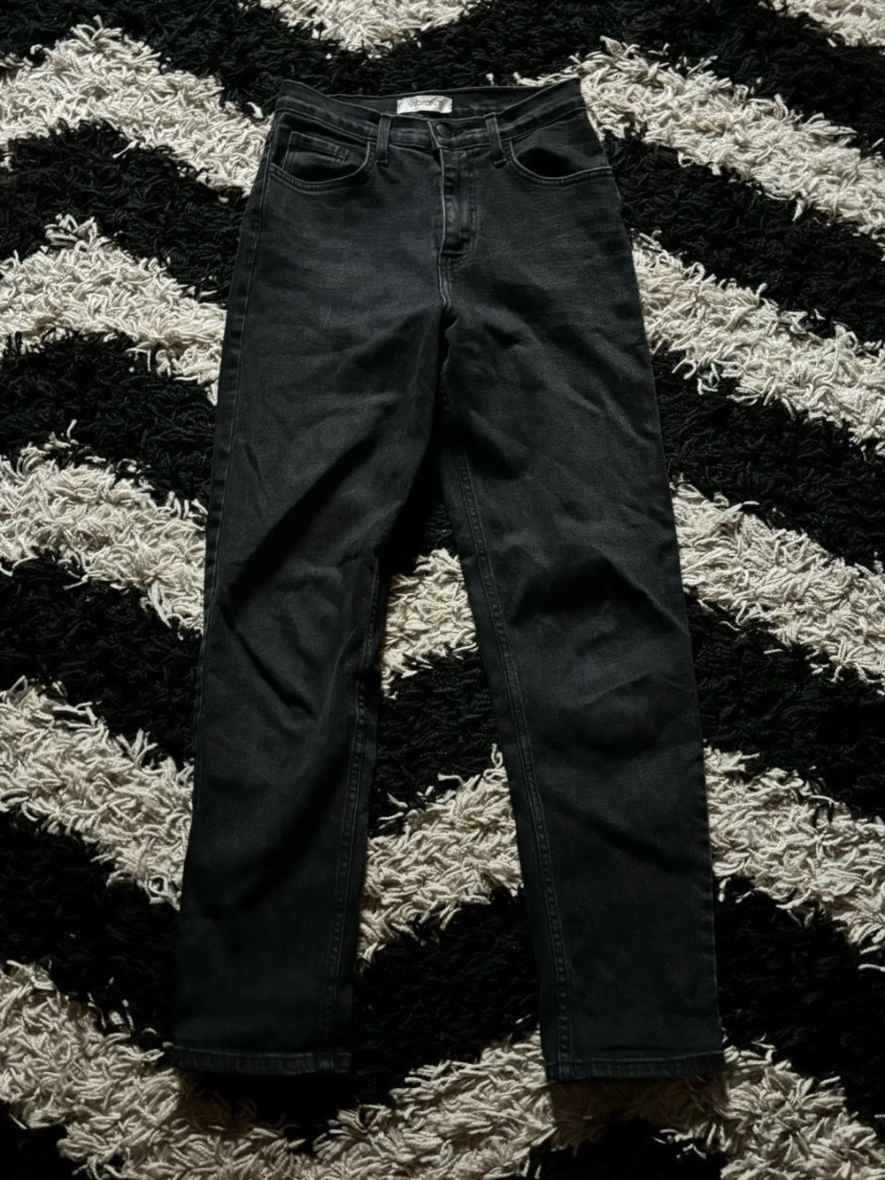 Vibrant MIU Black Denim High Waisted Straight Leg Jeans Women’s 3 (W25)
